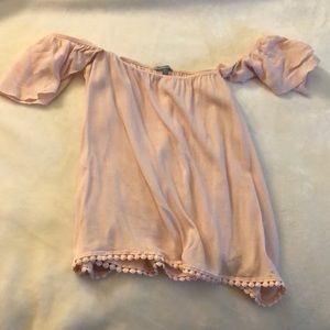 Pink off the shoulder blouse